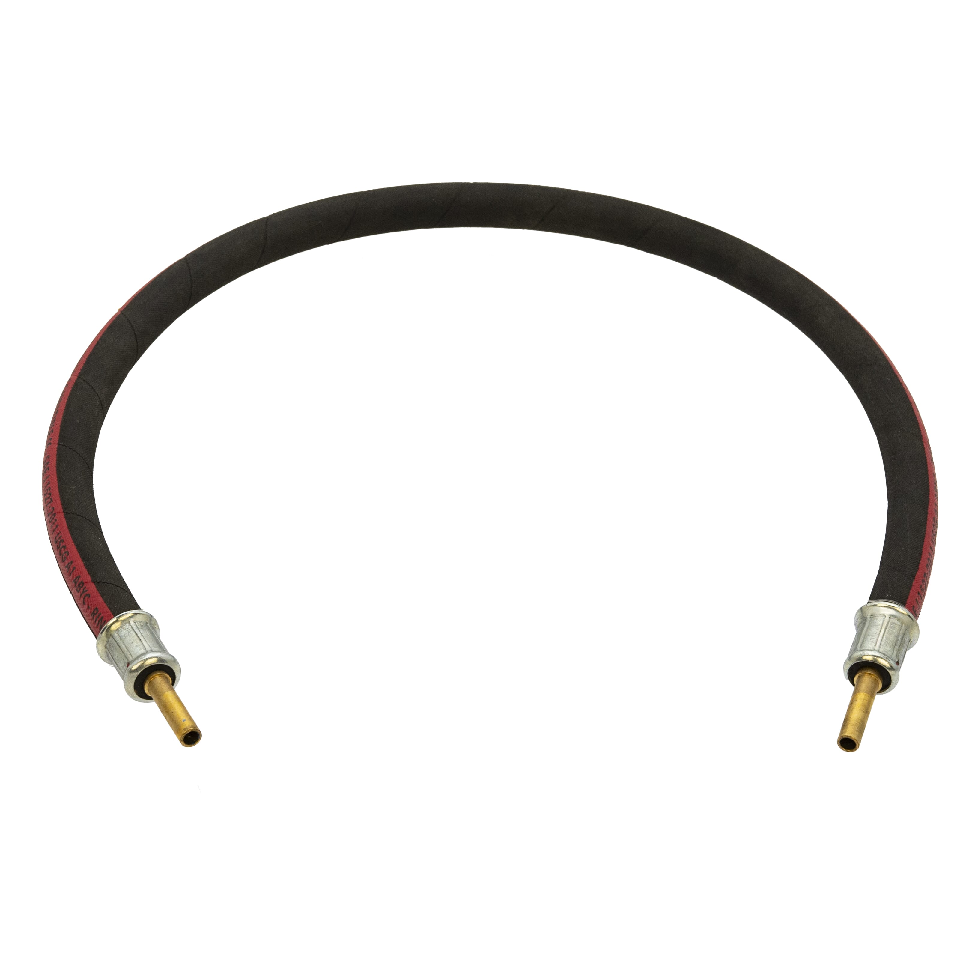 24" ISO 7840 Marine Fuel Hose with 1/4" Brass Standpipes