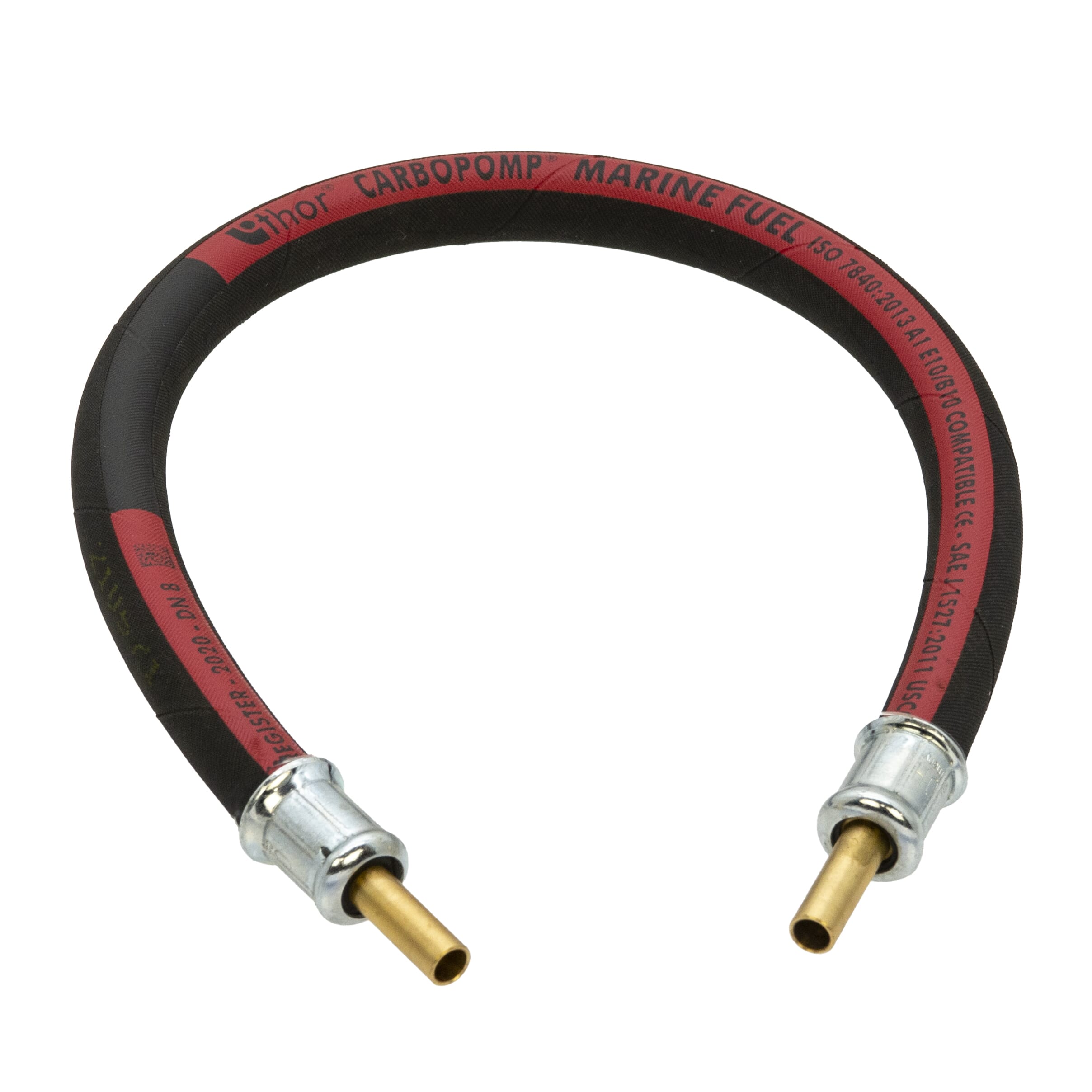 18" ISO 7840 Marine Fuel Hose with 5/16" Brass Standpipes